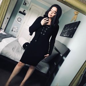 Michael Kors ribbed knit cocktail dress